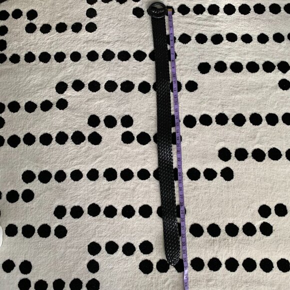 Vintage 80s 90s Black Braided Faux Leather Wide Statement Boho Chic Cinch Belt - Picture 9 of 10